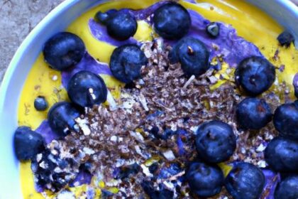 Power-Packed Blueberry & Flaxseed Smoothie Bowl Boost