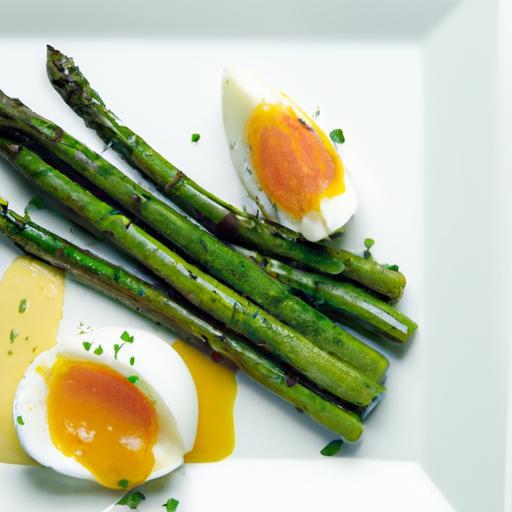 Tender Grilled Asparagus with Delicately Poached Eggs Flair