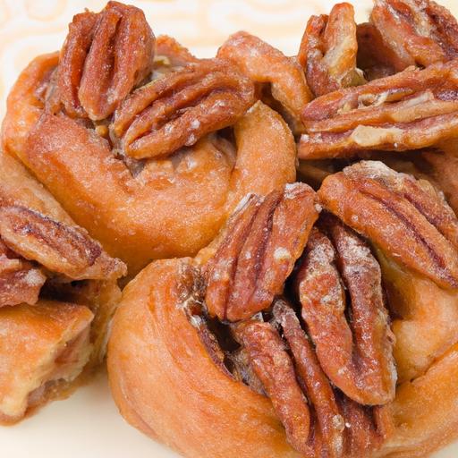 Sticky Rolls Delight: Maple Syrup Meets Crunchy Pecans bliss
