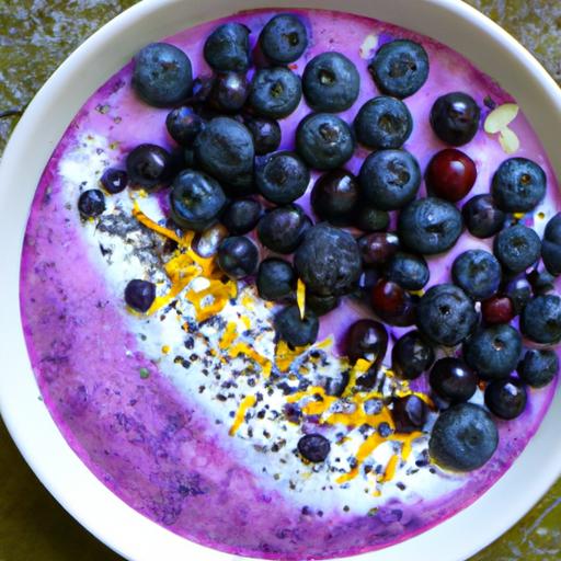 Power-Packed Blueberry & Flaxseed Smoothie Bowl Boost