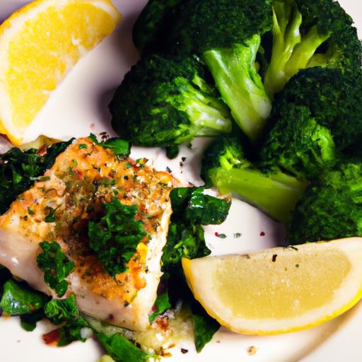 Zesty Baked Lemon Garlic Cod with Roasted Broccoli Delight