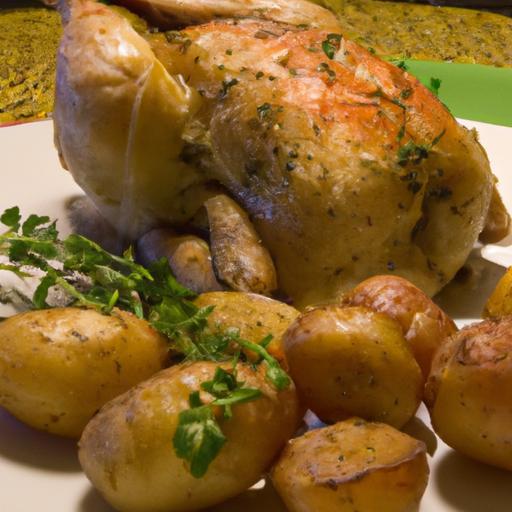 Garlic Herb Chicken and Roasted Potatoes: A Flavorful Feast
