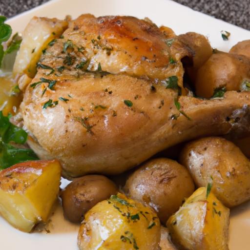 Garlic Herb Chicken and Roasted Potatoes: A Flavorful Feast