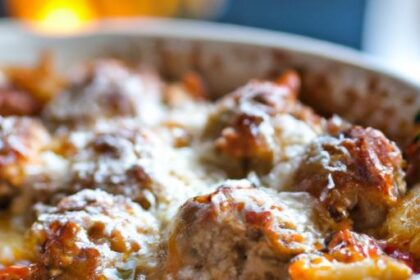 Savory Meatball Parmesan Casserole: Comfort in Every Bite