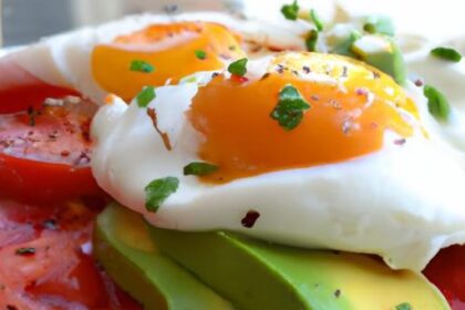 California Eggs Benedict: Avocado & Tomato Twist Delight