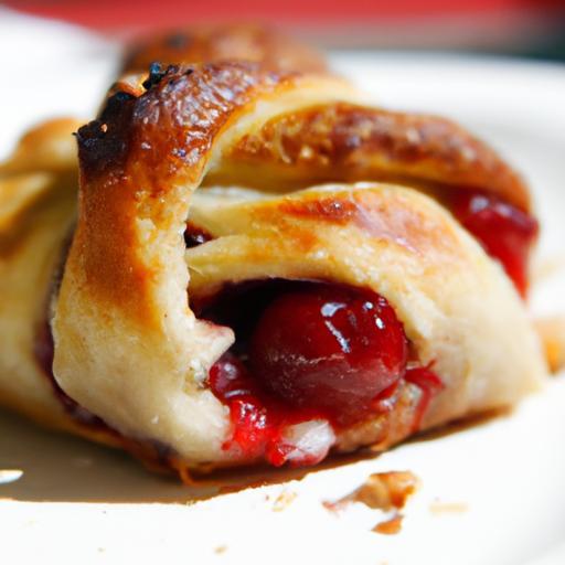 Irresistible Flaky Rolls with Sweet Cherry and Cream Cheese Filling