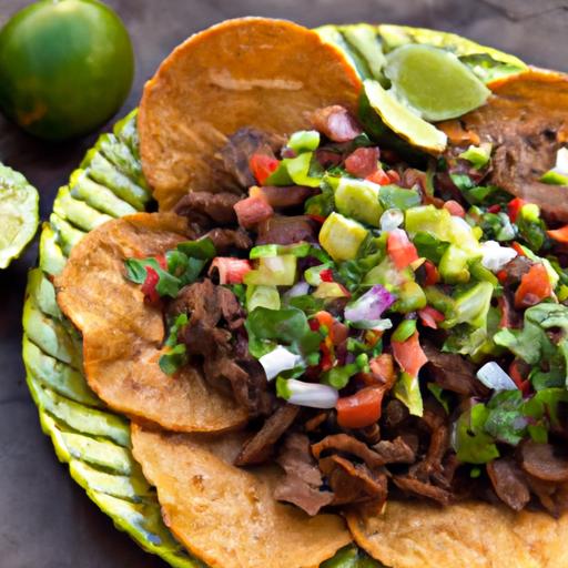 Crunchy beef Tostadas: A Flavorful Fiesta on a Plate