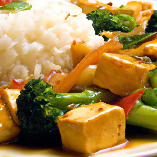 Savor the Perfect Tofu Stir-Fry with Fluffy Rice Delight