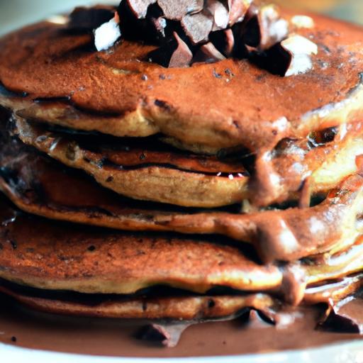 Decadent Cocoa Pancakes Loaded with Melty Chocolate Chips