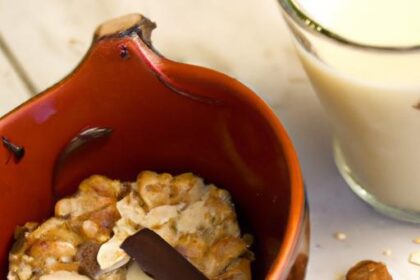 Decadent Baked Oatmeal with Dark Chocolate & Almond Milk