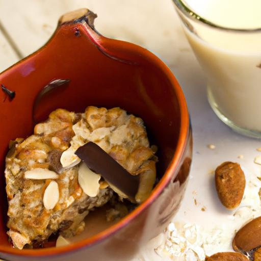 Decadent Baked Oatmeal with Dark Chocolate & Almond Milk