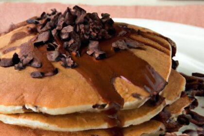 Decadent Cocoa Pancakes with Melting Chocolate Chips Delight
