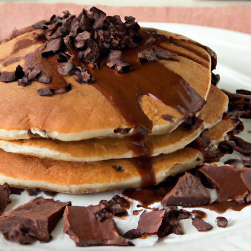Decadent Cocoa Pancakes with Melting Chocolate Chips Delight