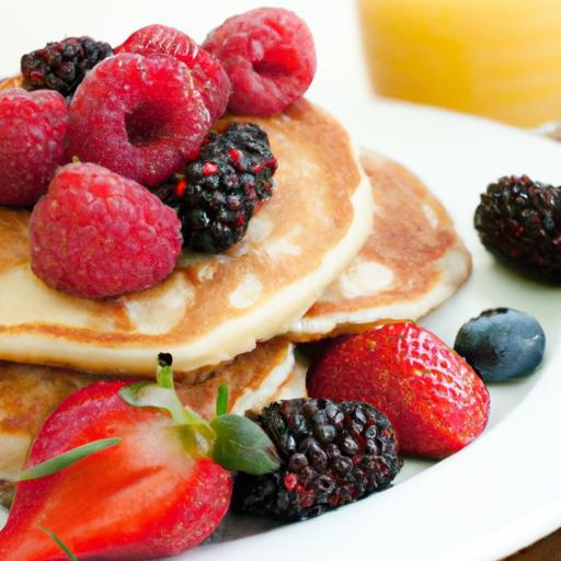 Fluffy Pancakes with Fresh Fruit: A Delicious Morning Boost