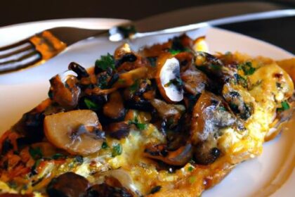 Savor the Perfect Omelet: Swiss Cheese & Sautéed Mushrooms