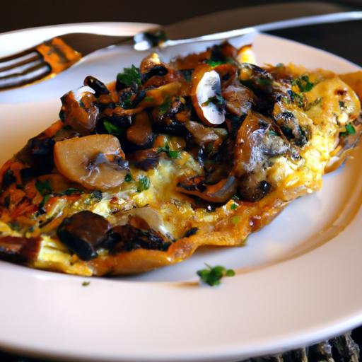 Savor the Perfect Omelet: Swiss Cheese & Sautéed Mushrooms