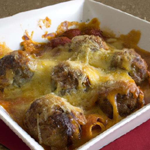 Savory Meatball Parmesan ​Casserole:⁣ A Comfort Classic