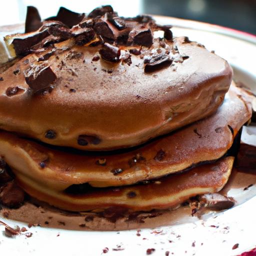 Decadent Cocoa Pancakes Loaded with Melty‌ Chocolate Chips