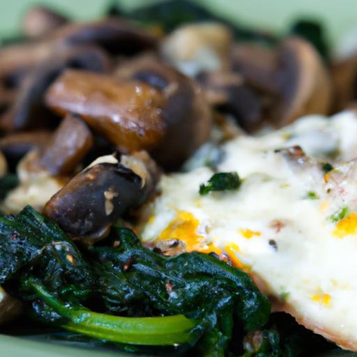 Wholesome Mornings: Scrambled Eggs with Spinach & Mushrooms